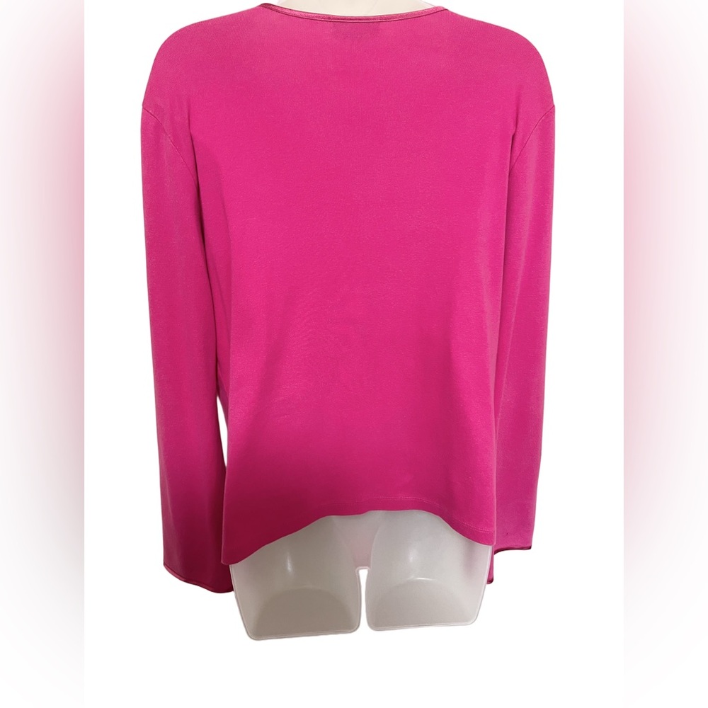 The Limited Y2K Top L Mesh Floral Sequin Neck Satin Trim Pink Barbie Preppy - Picture 2 of 8